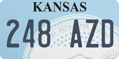 KS license plate 248AZD