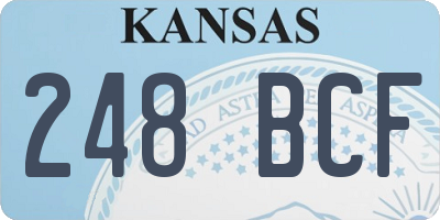 KS license plate 248BCF