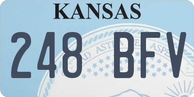 KS license plate 248BFV