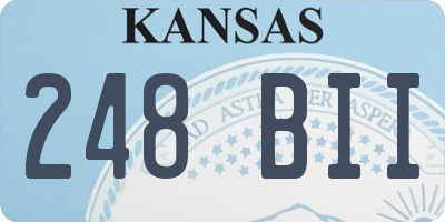 KS license plate 248BII