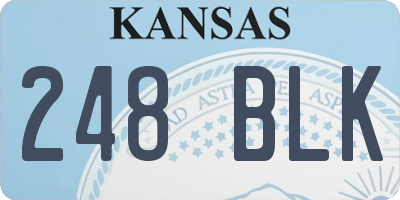 KS license plate 248BLK