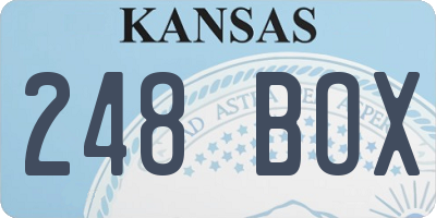 KS license plate 248BOX