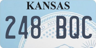 KS license plate 248BQC
