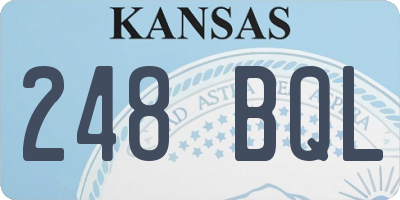 KS license plate 248BQL