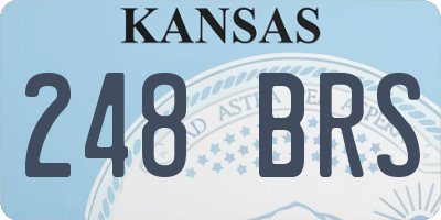 KS license plate 248BRS