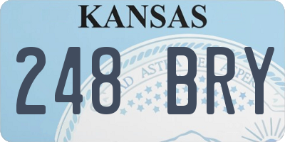 KS license plate 248BRY