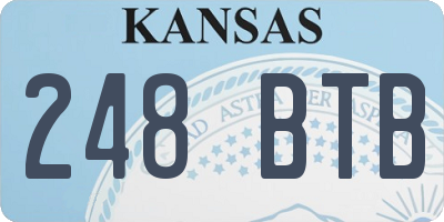 KS license plate 248BTB