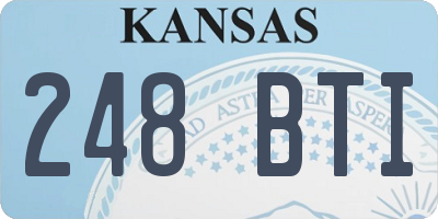 KS license plate 248BTI
