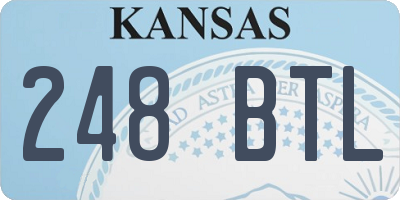 KS license plate 248BTL