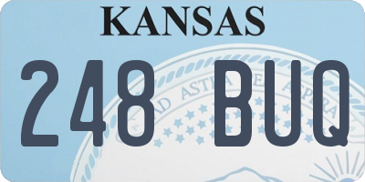 KS license plate 248BUQ