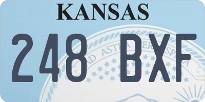 KS license plate 248BXF