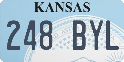 KS license plate 248BYL