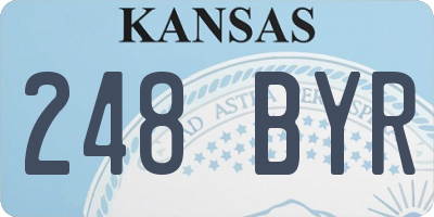 KS license plate 248BYR