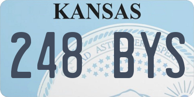 KS license plate 248BYS