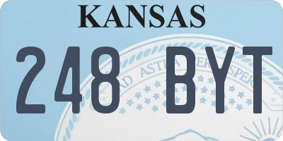 KS license plate 248BYT