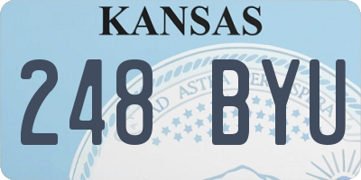 KS license plate 248BYU