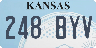 KS license plate 248BYV