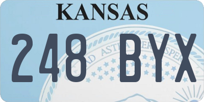 KS license plate 248BYX