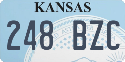 KS license plate 248BZC
