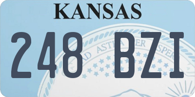 KS license plate 248BZI