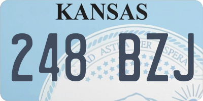 KS license plate 248BZJ