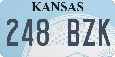 KS license plate 248BZK
