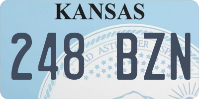 KS license plate 248BZN