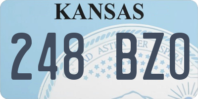 KS license plate 248BZO
