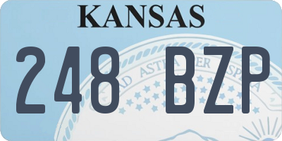 KS license plate 248BZP