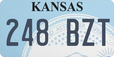 KS license plate 248BZT