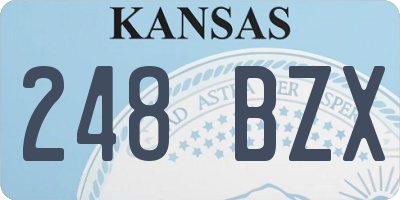 KS license plate 248BZX