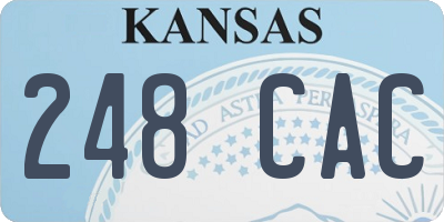 KS license plate 248CAC