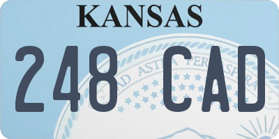 KS license plate 248CAD