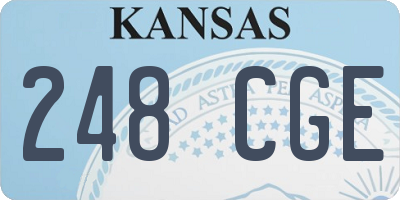 KS license plate 248CGE