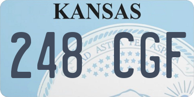 KS license plate 248CGF