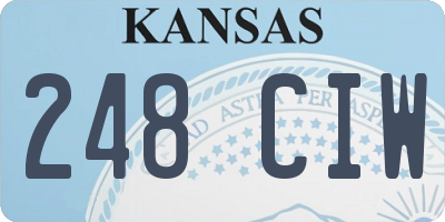 KS license plate 248CIW