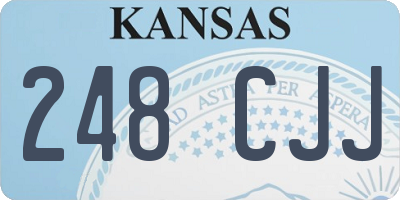 KS license plate 248CJJ