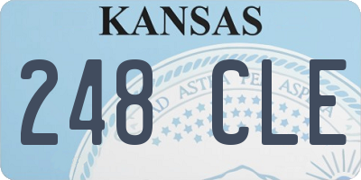 KS license plate 248CLE