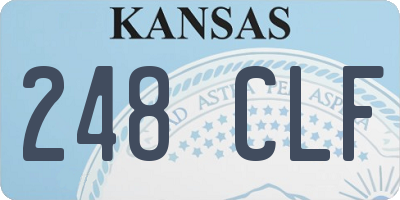 KS license plate 248CLF