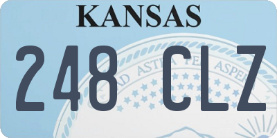 KS license plate 248CLZ