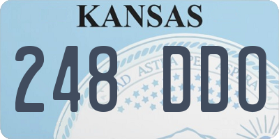 KS license plate 248DDO