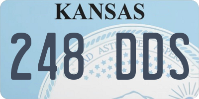 KS license plate 248DDS
