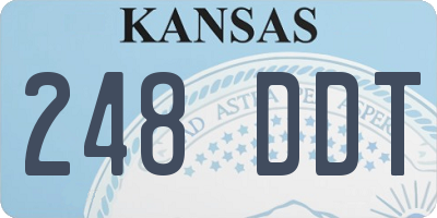 KS license plate 248DDT