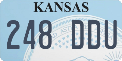 KS license plate 248DDU