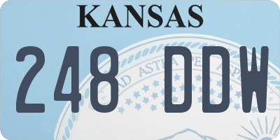 KS license plate 248DDW