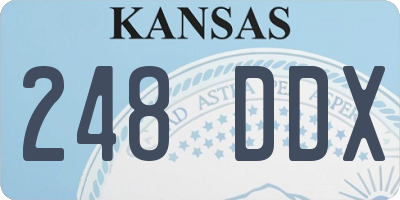 KS license plate 248DDX