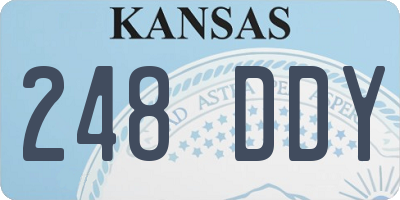 KS license plate 248DDY