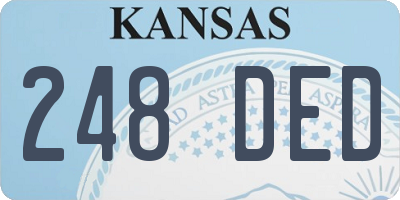 KS license plate 248DED