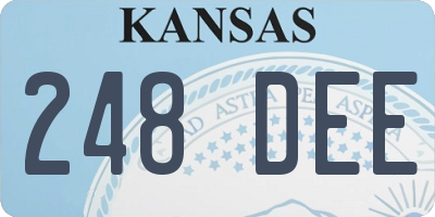 KS license plate 248DEE