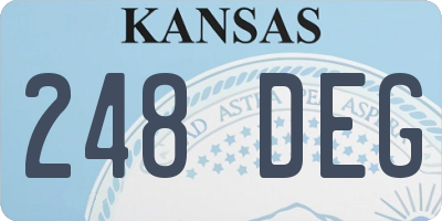 KS license plate 248DEG
